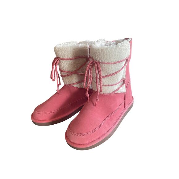 KOOLABURRA by UGG Michon Girls Size 4/EU 36 Pink Shearling Pull-On Boots NWOT - Picture 5 of 9